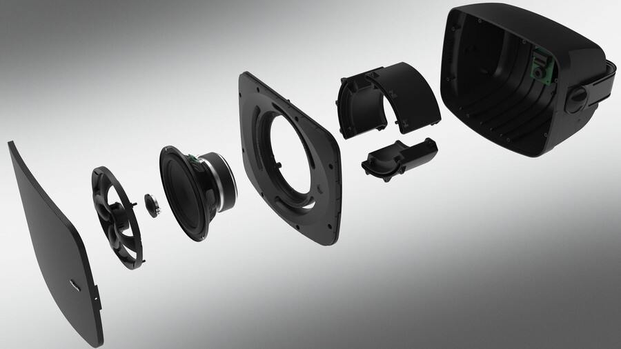par de altavoces rsm-650 de 65 para montaje en superficie residencial para interiores y exteriores