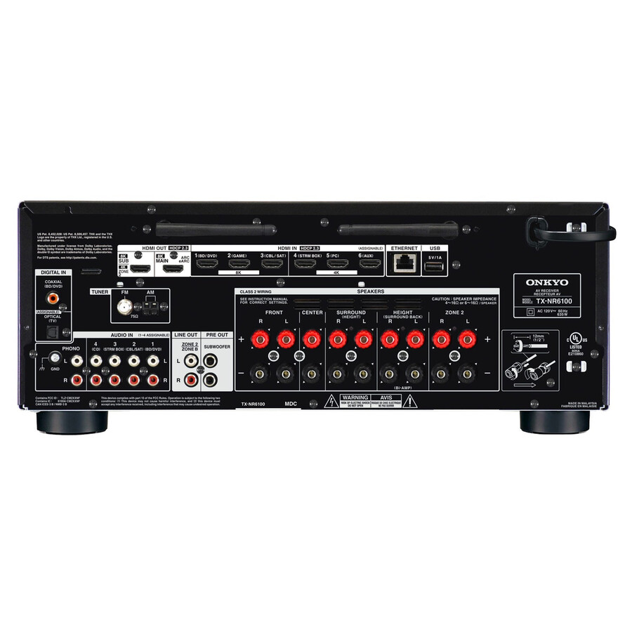 receptor av onkyo tx-nr6100 de 7.2 canales con certificación thx