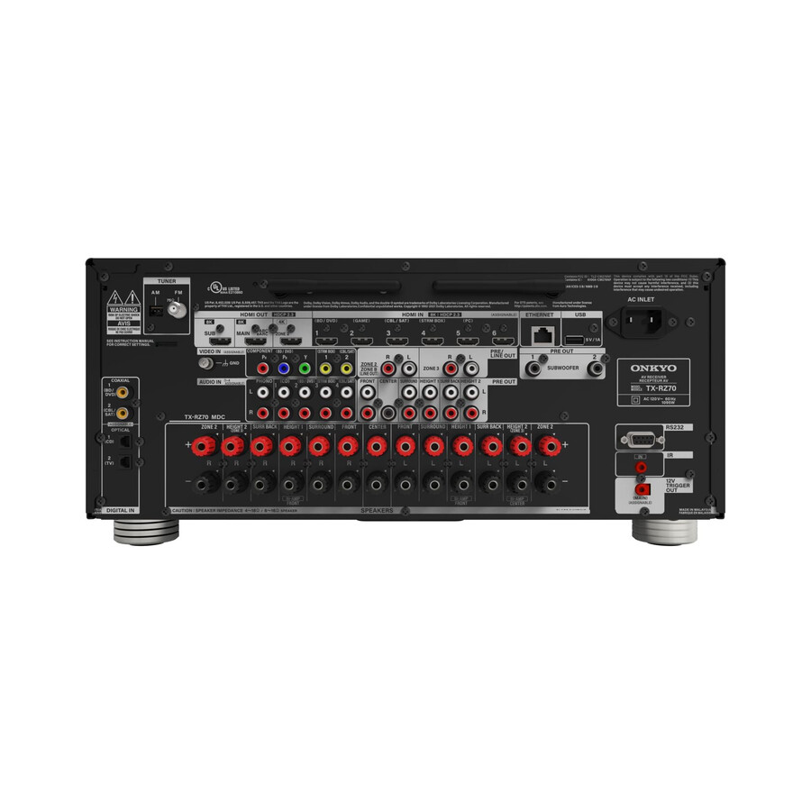 receptor av onkyo tx-rz70 de 112 canales con certificación thx